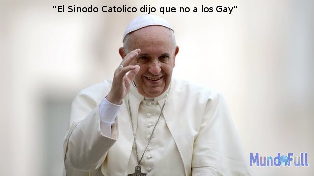 El Sínodo familiar de la Iglesia Catolica, por ahoar no aceptara el ministerio de gays y divorciados