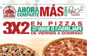 OFERTA 3X2 en Pizza Grande Viernes y Domingos